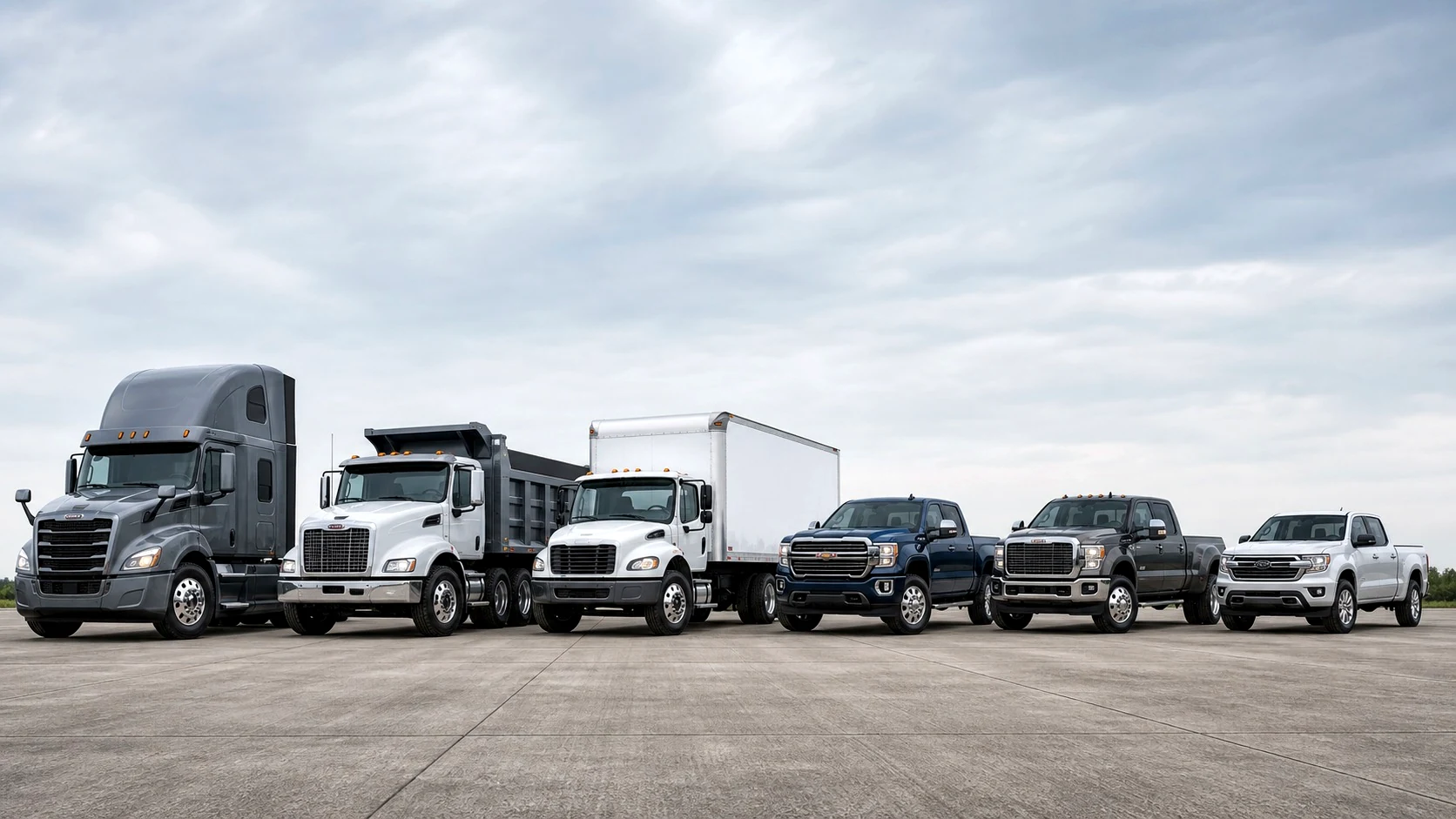 Commercial trucks and pickups served by Northwest Truck Tire Supply