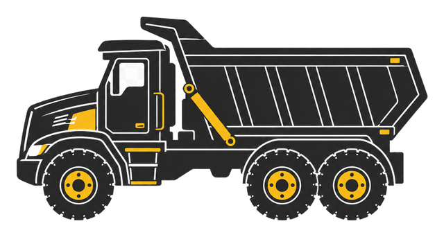 Dump truck vocational tire icon