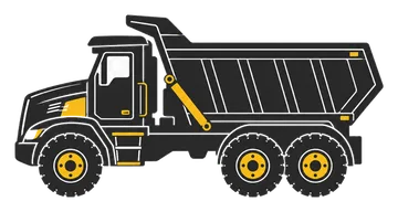Dump truck vocational tire icon