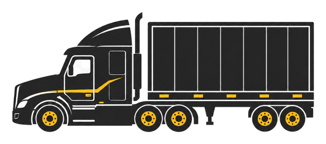 Semi truck and trailer tire icon
