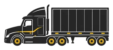 Semi truck and trailer tire icon