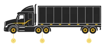 Semi truck tire position diagram icon