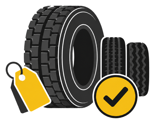 Commercial tire brand availability icon