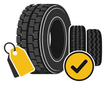 Commercial tire brand availability icon