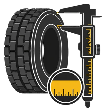 Commercial truck tire measurement icon
