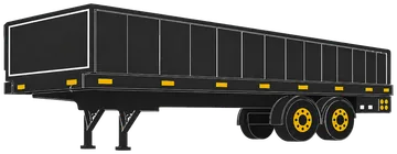 Commercial semi-trailer with rear axle tire icon